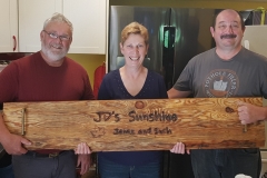we made this live edge charcuterie board for Danny and Janice - thanks for the great year-end dinners!