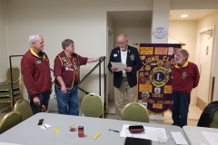 District-presentation to Mike Thomas, Dave Nash, &  Pat Forest for long time service.