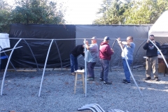 we put  up the new storage tent for the SFRS Thrift Store