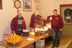 Almost ready to start serving Breakfast with Santa
