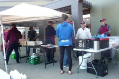 2019 getting prepared for pancake breakfast at John Muir Elementary.